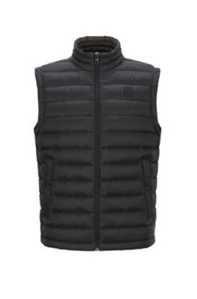 Hugo Boss Packable Down Gilet With Water-repellent Outer- Black Men's Casual Jackets Size 38r In Black