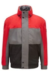 HUGO BOSS WATER-REPELLENT SOFTSHELL JACKET IN RECYCLED TWO-LAYER FABRIC- RED MEN'S CASUAL JACKETS SIZE 40R