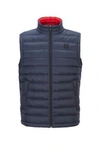 Hugo Boss Packable Down Gilet With Water-repellent Outer- Dark Blue Men's Casual Jackets Size 34r