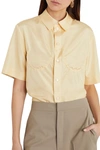 Gauchère Perrette Underwired Silk-satin Shirt In Pastel Yellow