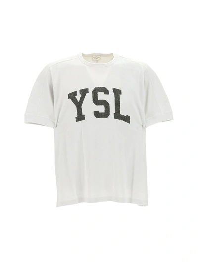 Saint Laurent T-shirts & Vests In Ecru