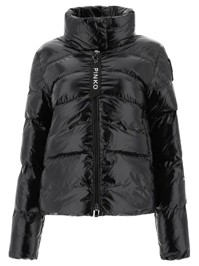 Pinko "micro" Down Jacket In Black  