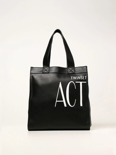 Actitude Twinset Twinset Actitude Bag In Synthetic Leather In Black