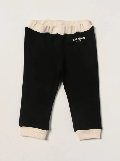 Balmain Babies' Leggings With Logo In Black