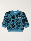 MOSCHINO BABY JUMPER WITH ALL OVER LOGOS,C35677005