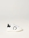 Philippe Model Kids' Sneakers In Leather In White 1