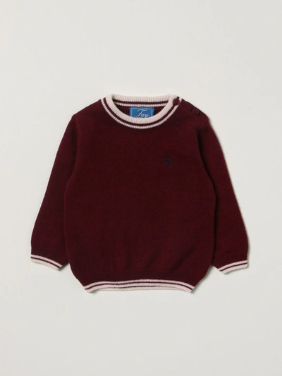 Fay Babies' Embroidered-logo Jumper In Red