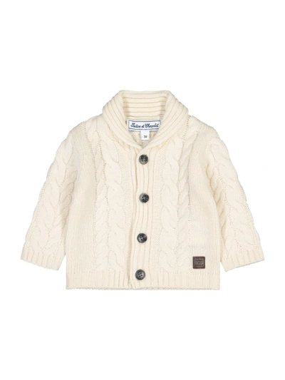 Tartine Et Chocolat Kids Cardigan For Boys In White