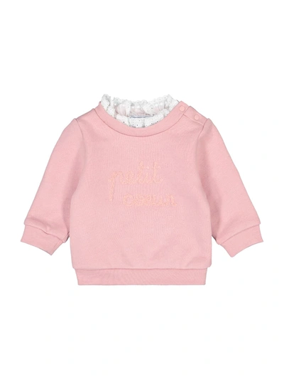 Tartine Et Chocolat Baby's & Little Girl's Crewneck Eyelet Sweatshirt In Pink