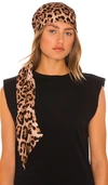 Eugenia Kim Gigi Leopard Print Satin Headscarf In Camel & Black