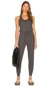 Commando Luxury Ribbed Stretch Cotton And Modal-blend Jumpsuit In 차코