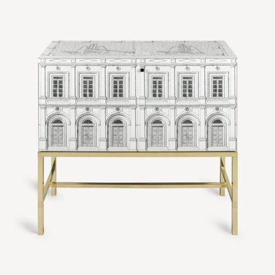 Fornasetti Raised Sideboard Architettura In White/black