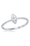 SIMONA STERLING SILVER MARQUISE CZ PROMISE RING