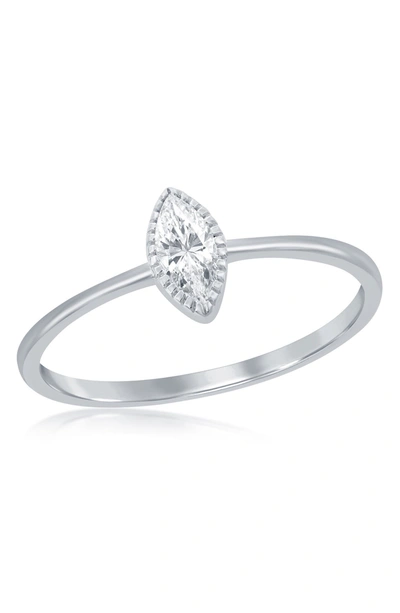 Simona Sterling Silver Marquise Cz Promise Ring