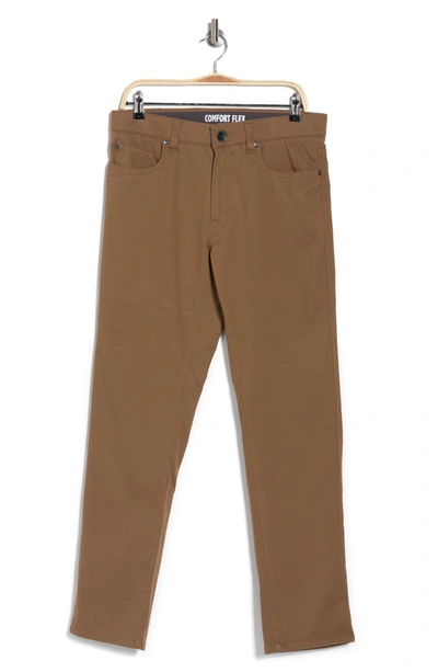 Union Denim Comfort Flex Knit 5-pocket Pants In Chestnut