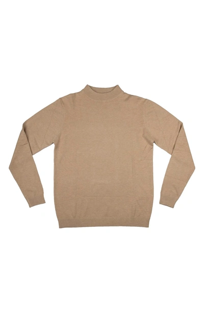 X-ray Core Mock Neck Knit Sweater In Oatmeal