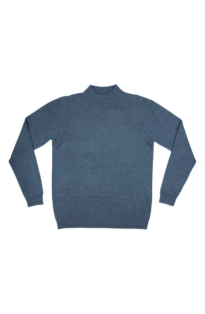 X-ray Core Mock Neck Knit Sweater In Heather Slate