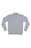 X-ray Core Mock Neck Knit Sweater In Light Heather Grey