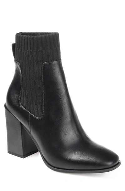 Journee Collection Adalia Block Heel Bootie In Black