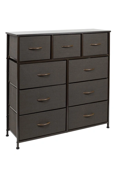 Sorbus 9-drawer Chest Dresser In Brown