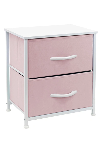 Sorbus 2 Drawers Chest Dresser In Pink
