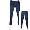 Armani Collezioni Emporio Armani J21 Regular Jeans Mid Wash Navy In Navy