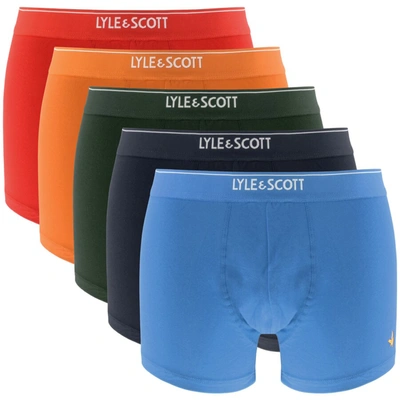 Lyle & Scott Lyle And Scott Five Pack Boxer Shorts In Navy