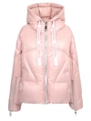 Khrisjoy Pink Nylon Down Jacket With Logo In Pink