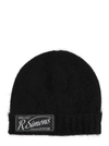 Raf Simons Logo-patch Beanie Hat In Black