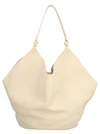 Khaite Lotus Medium Calf Leather Bucket Bag In White