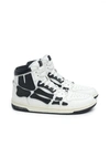 Amiri Skel Bones High-top Leather Sneakers In White Black