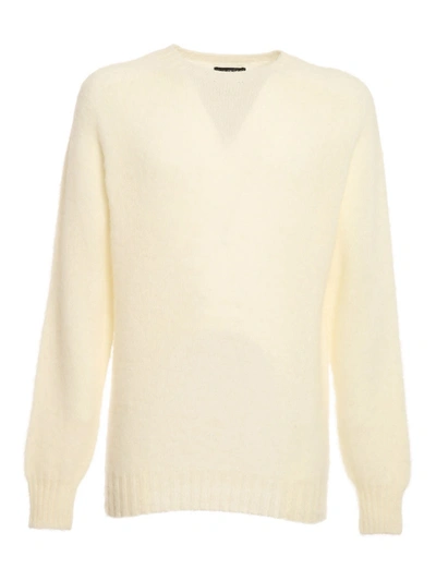 Howlin' Shaggy Bear Relaxed-fit Wool Jumper In White