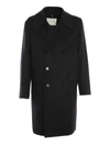 Mackintosh Blue Double-breasted Coat In Navy