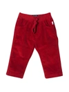 Il Gufo Ribbed Trousers With Drawstring In Rosso