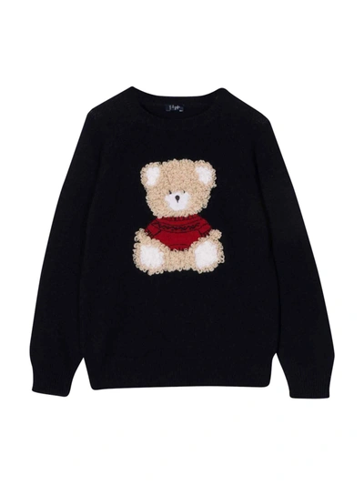 Il Gufo Kids' Sweater With Embroidery In Blu