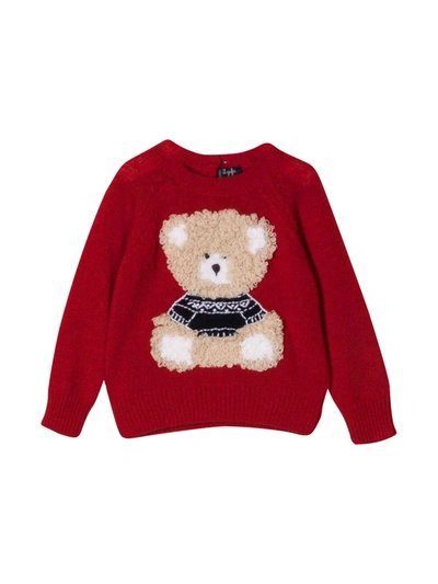 Il Gufo Kids' Sweater With Embroidery In Rosso