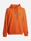 Automobili Lamborghini Cotton Blend Sweatshirt With Logo Patch In Orange
