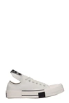 DRKSHDW TURBODRK LOW SNEAKERS IN WHITE CANVAS,DC02AX766CTDR1111