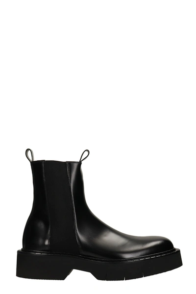CESARE PACIOTTI TRONCHETTI ANKLE BOOTS IN BLACK LEATHER B60412BA999