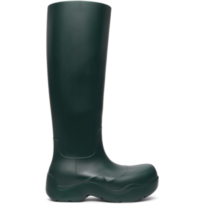 Bottega Veneta Puddle Rubber Knee-high Boots In Green