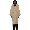 Loulou Studio Double Breasted Wool & Cashmere Coat In Taupe