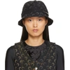 MARINE SERRE BLACK DENIM REGENERATED BELL BUCKET HAT