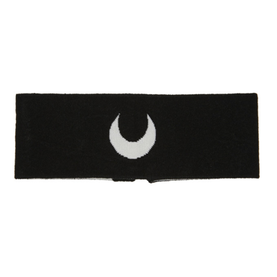 Marine Serre Moon-print Knitted Choker In Black