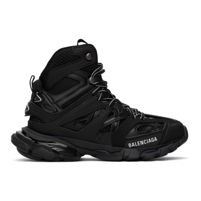 Balenciaga 60mm Hike Track Mesh & Nylon Boot In Schwarz