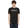 Versace Black Cut Out Monogram Logo T-shirt