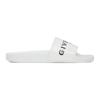 Givenchy Contrast Logo Slides In 100-white