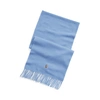 Polo Ralph Lauren Fringe Virgin Wool Scarf In Dress Shirt Blue
