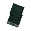 Polo Ralph Lauren Fringe Virgin Wool Scarf In College Green