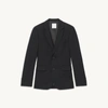 Sandro Single-breasted Wool Jacket In Schwarz