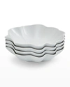 Portmeirion Sophie Conran Floret Dove Grey To Pasta Bowl, Set Of 4 In Dove Gray